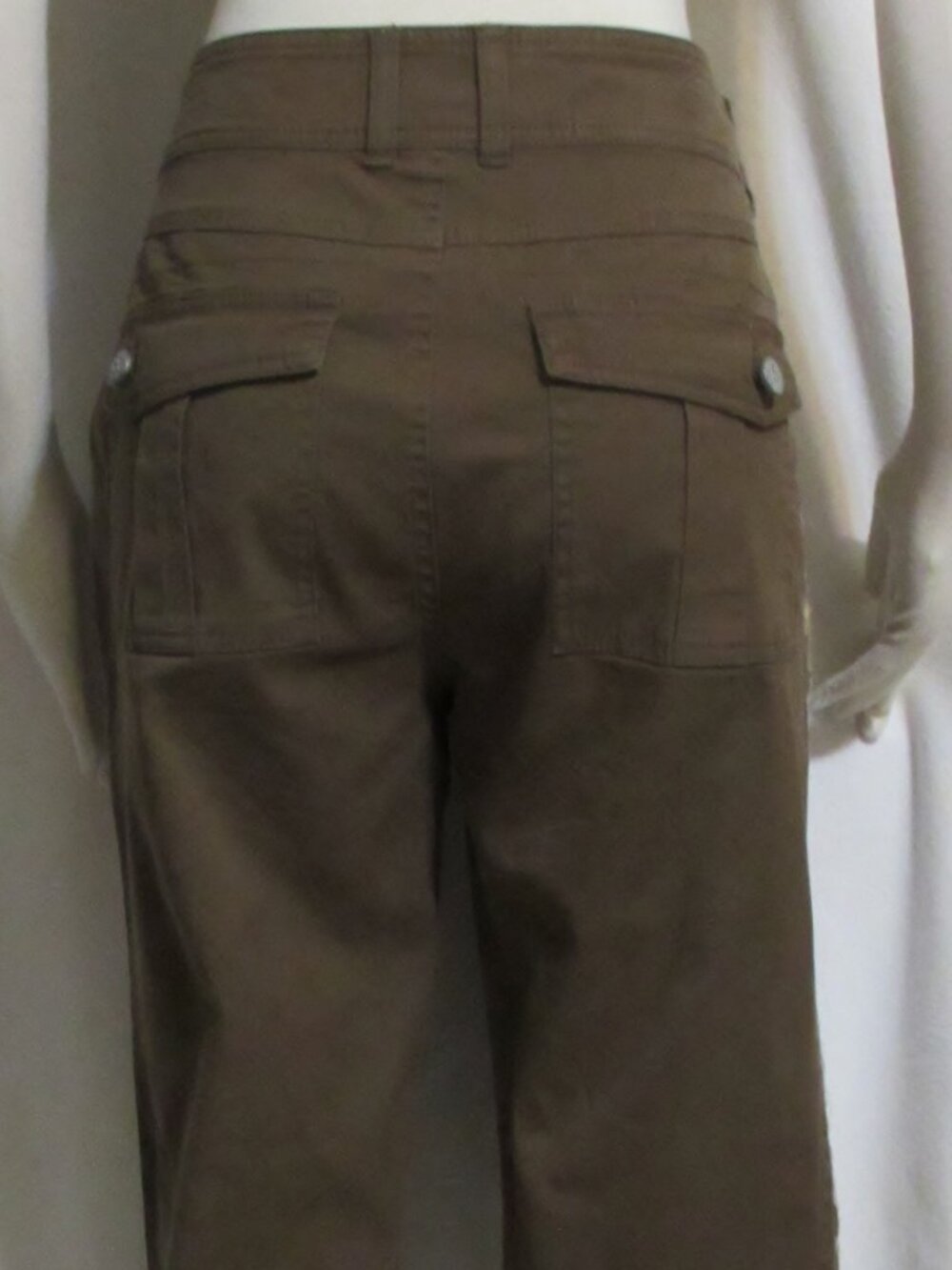 NEW Women's Ladies SUNDANCE Brown Stretch Embroidered Fatique Style Pants 6 $148 - Picture 8 of 12